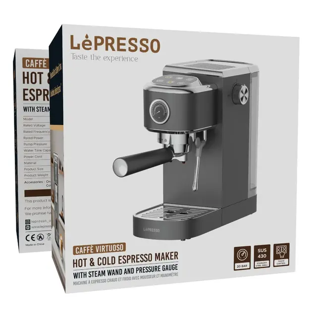 LE PRESSO HOT & COLD ESPRESSO MAKER GREY