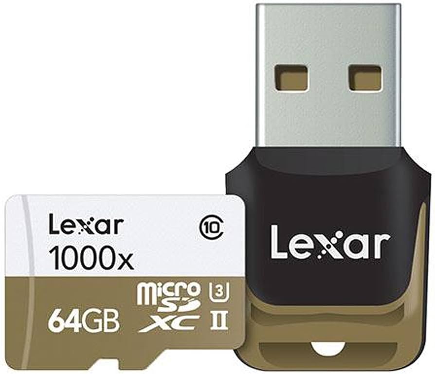 LEXAR MICROSD 64GB WITH SD CARD READER