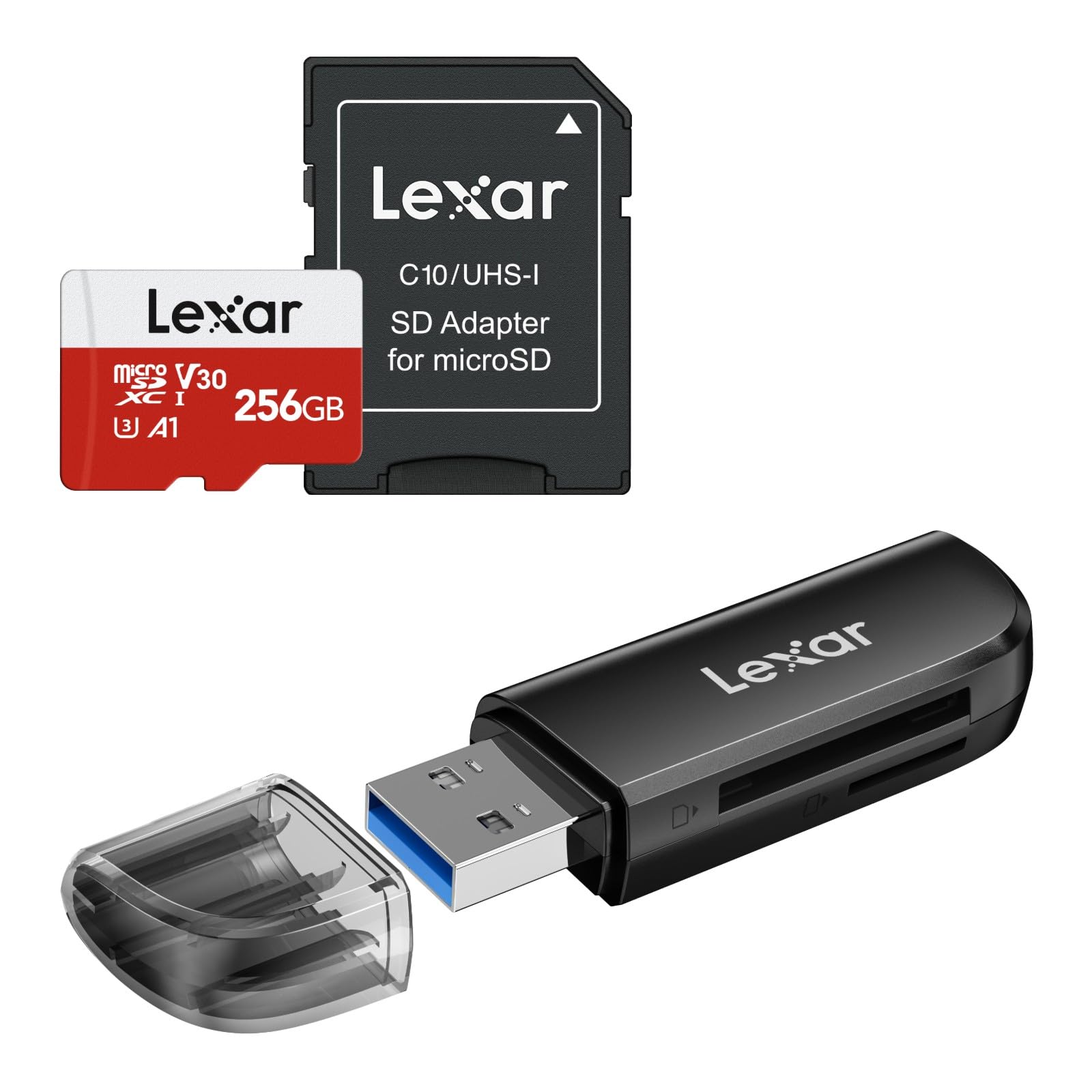 LEXAR MICROSD 256GB WITH SD CARD READER