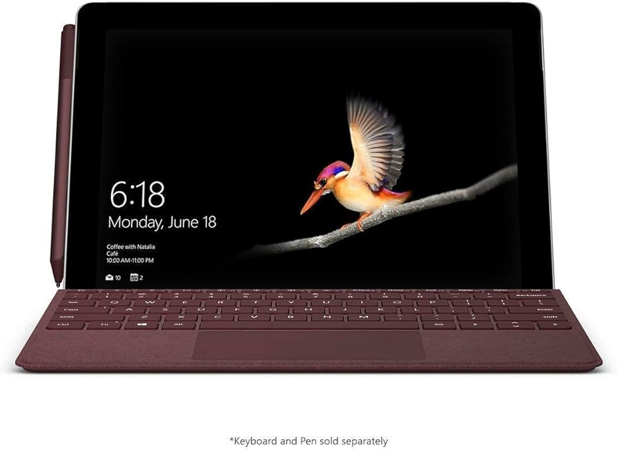 SURFACE PRO GO INTEL PENT WITH KEYBOARD 8GB RAM 128 GB USED
