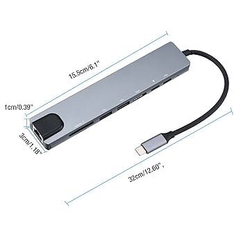 HAYSENSER MIICAM TYPE C 8 IN 1 MULTIPORT ADAPTER 0182