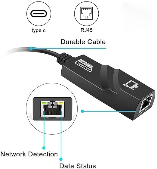 TYPE C TO ETHERNET ADAPTER 100MBPS