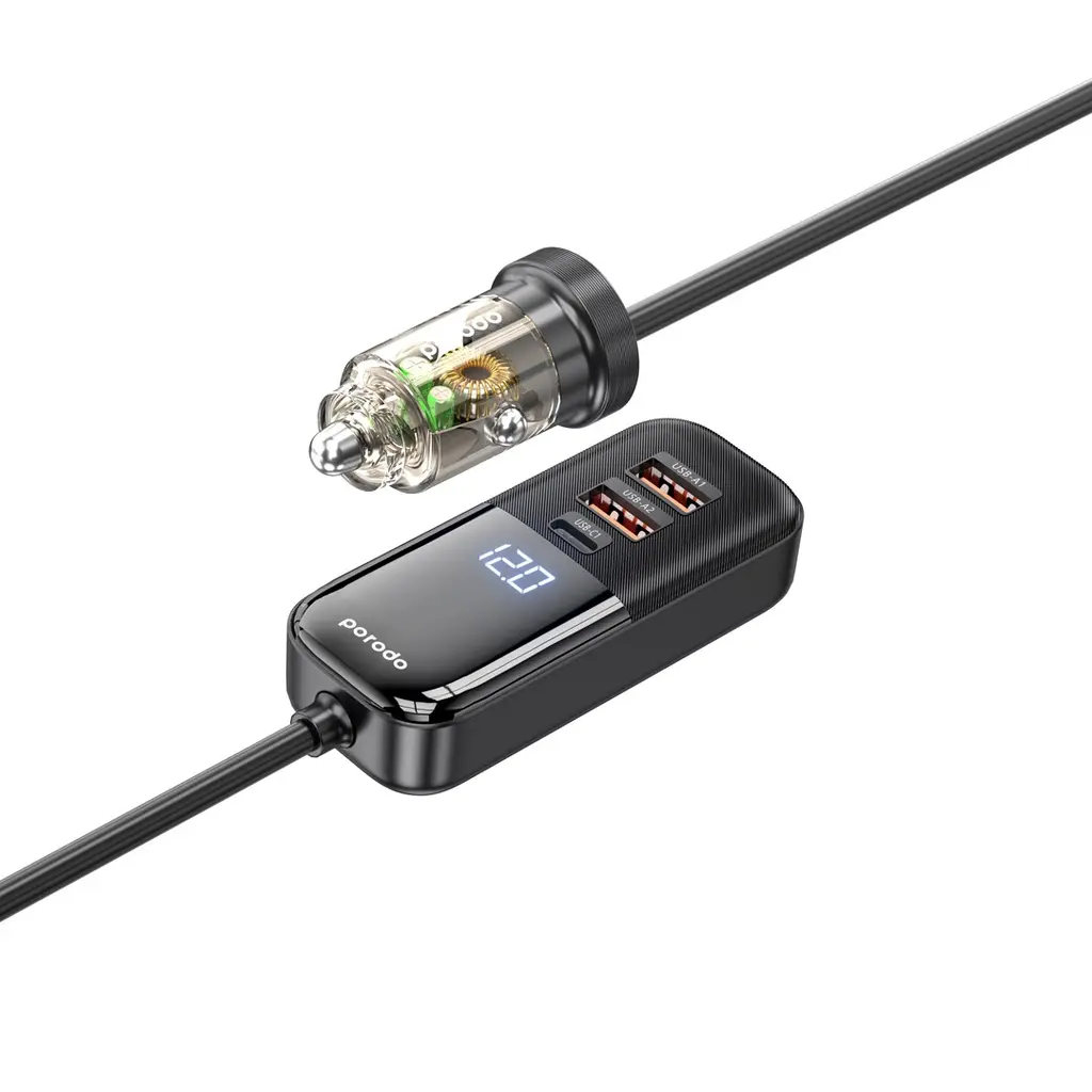 Porodo Multi-Port Power Delivery Quick-Charging Hub Dual USB-C& USB-A