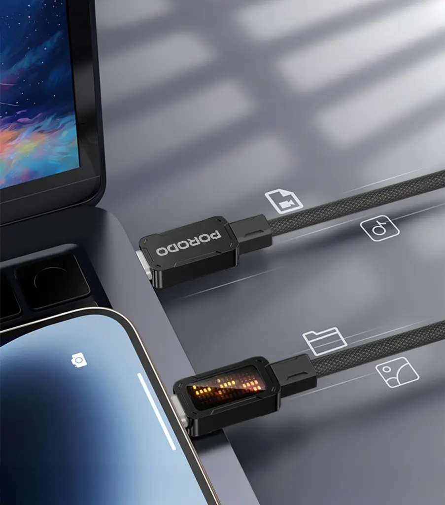 PORODO USB-C TO USB-C 1M BRAIDED CABLE 100W