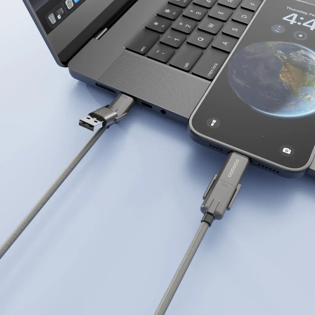 PORODO 4IN1 BRAIDED HIGH-SPEED CHARGING CABLE