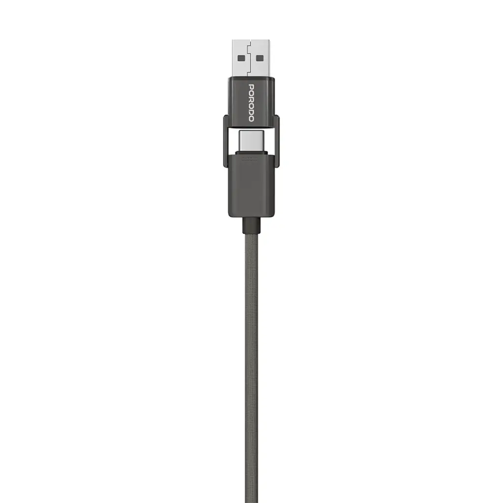 PORODO 4IN1 BRAIDED HIGH-SPEED CHARGING CABLE