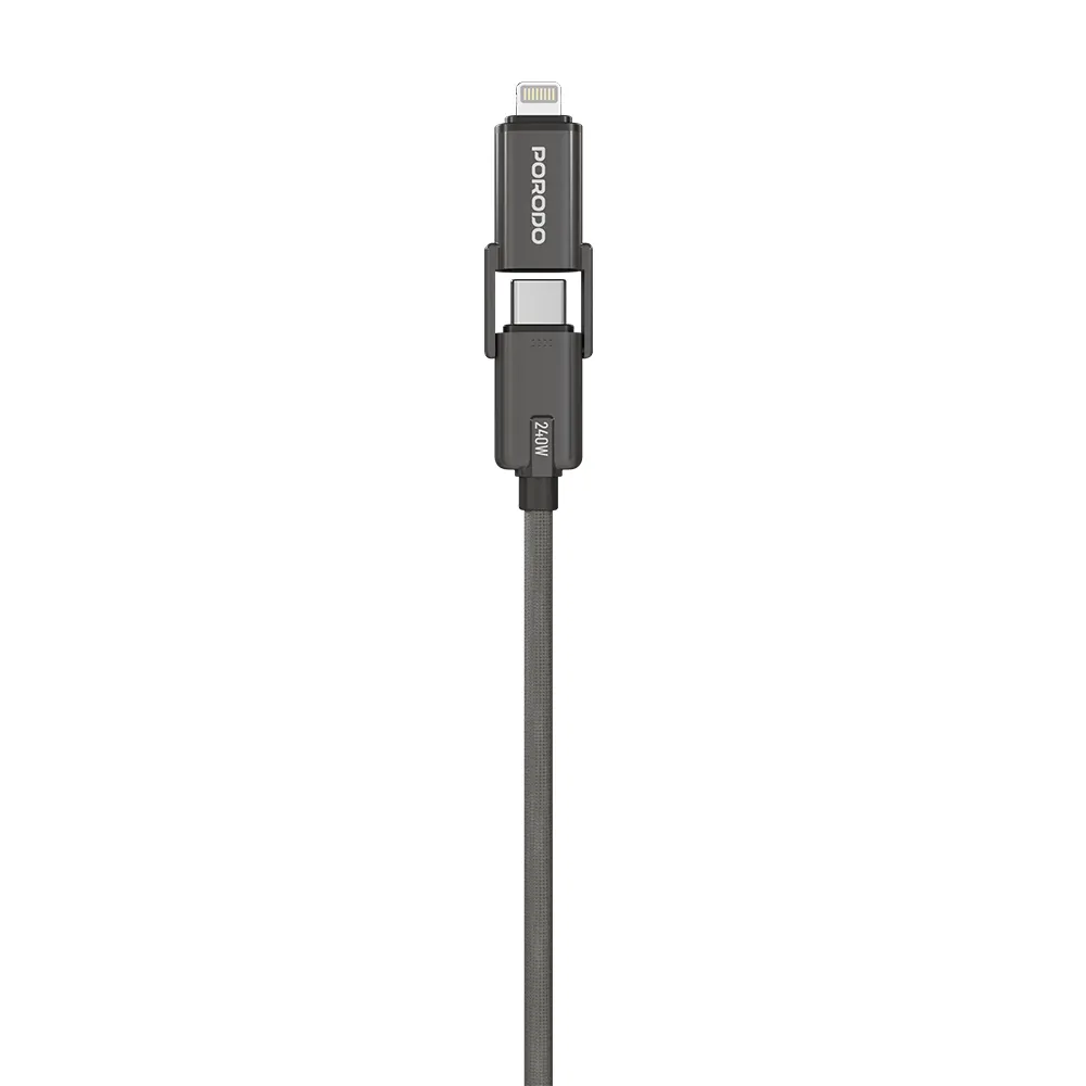 PORODO 4IN1 BRAIDED HIGH-SPEED CHARGING CABLE