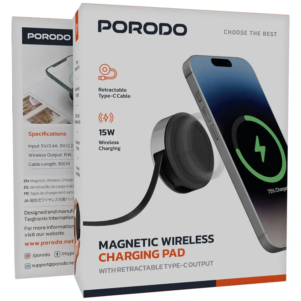 PORODO MAGNETIC WIRELESS CHARGER PAD
