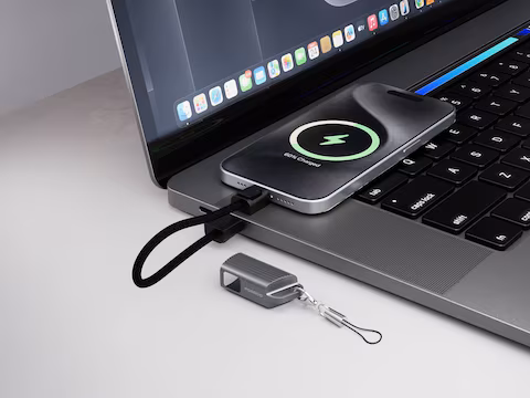 PORODO CHARGELOOP KEYCHAIN DATA CABLE TYPE C TO LIGHTNING