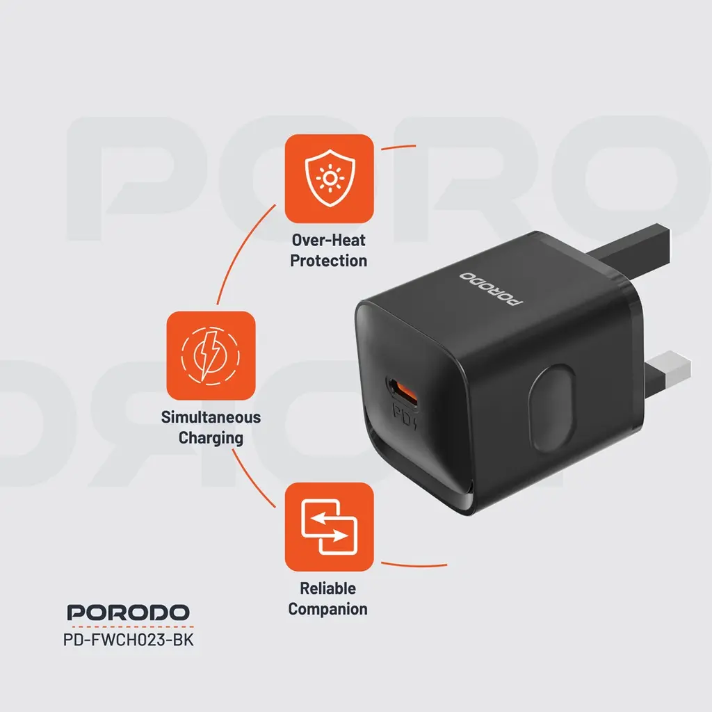 PORDO USB-C POWER DELIVERY WALL CHARGER