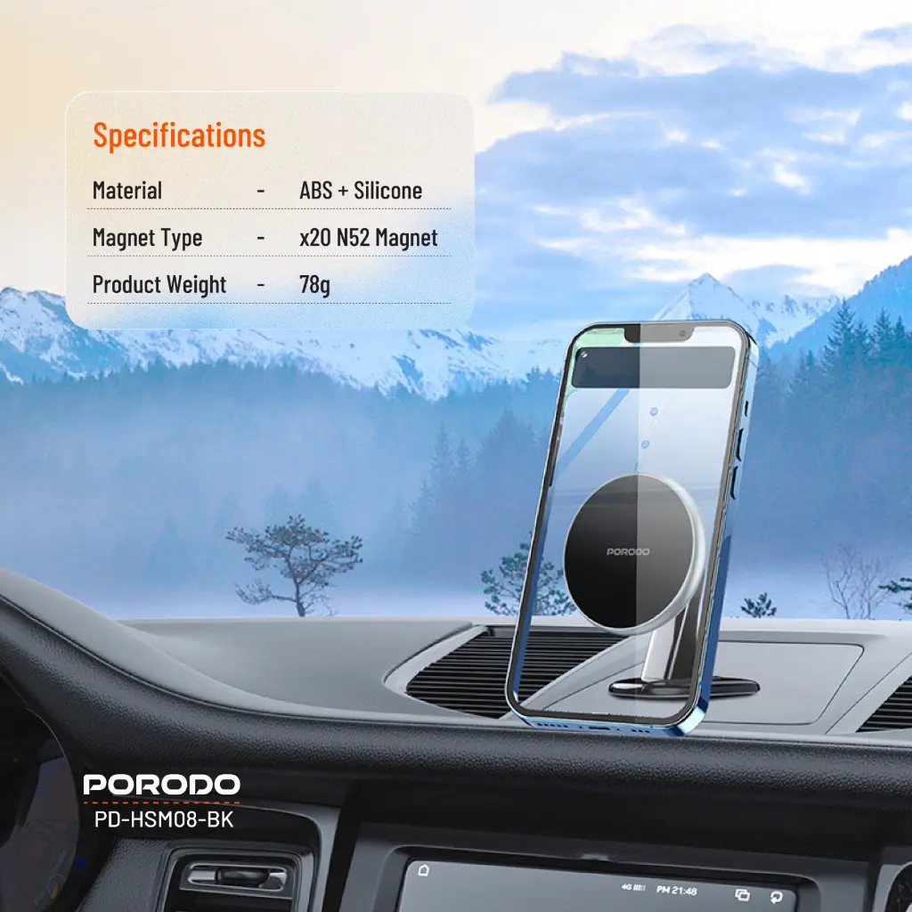 PORODO MAGSAFE MAGNETIC ALLIMINUM MOUNT