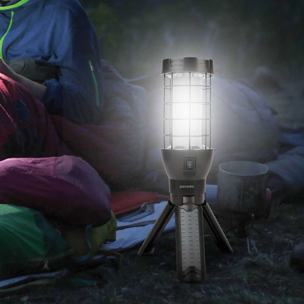 PORODO OUTDOOR TRIPOD LAMP WITH BUILTIN BATTERY