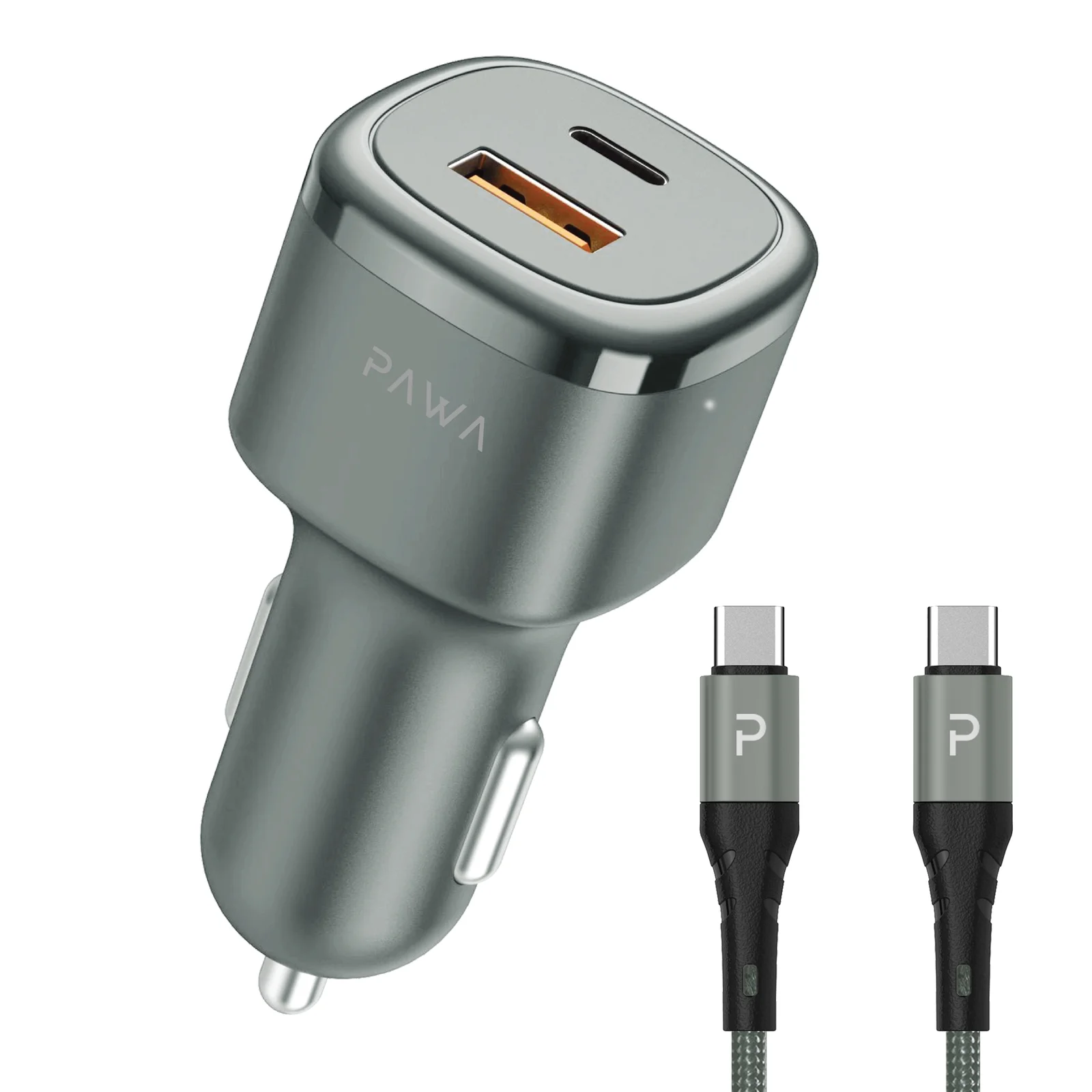 PAWA SOLID CAR CHARGER WITH PD+QC PORT 50W