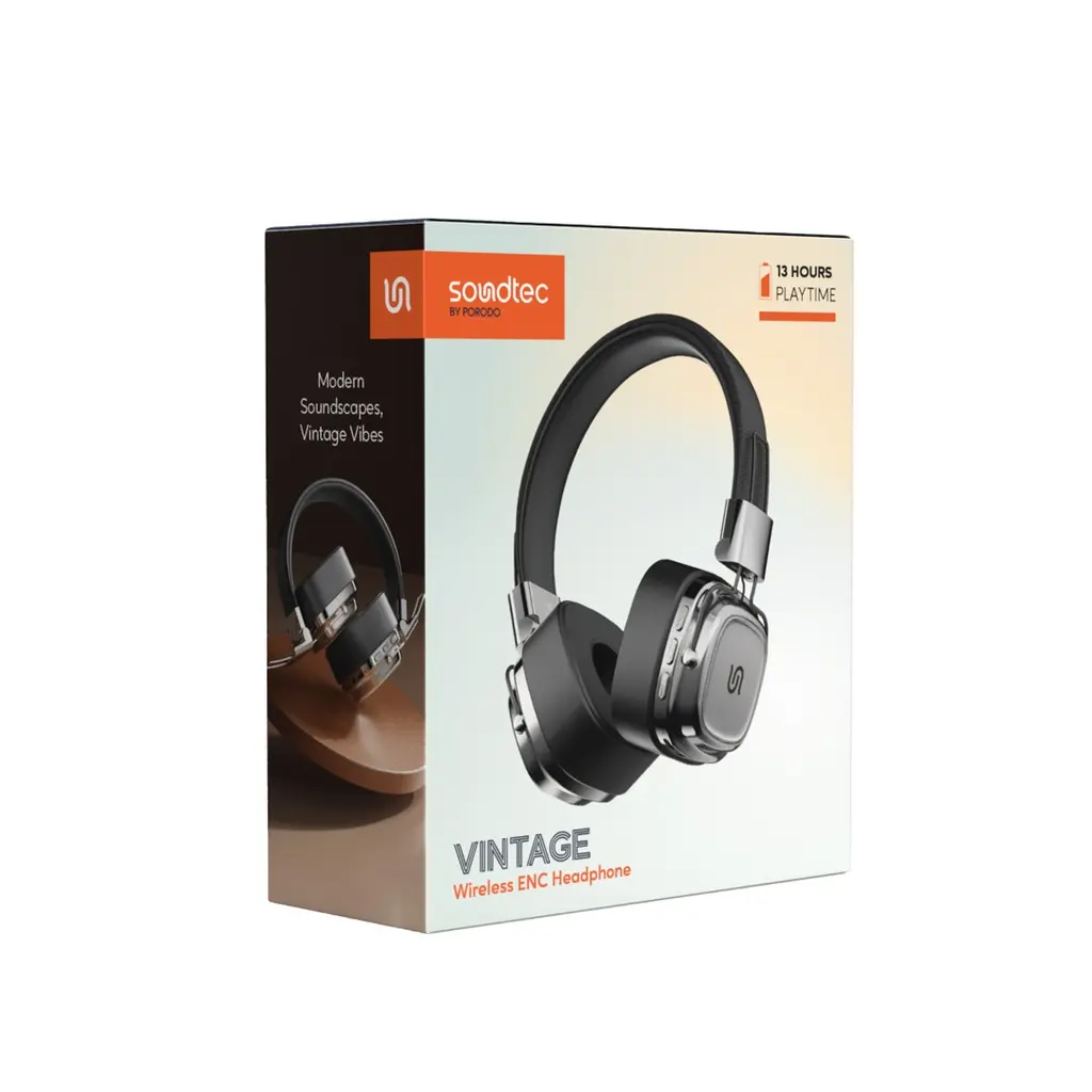 SOUNTEC VINTAGE WIRELESS ENC HEADPHONES