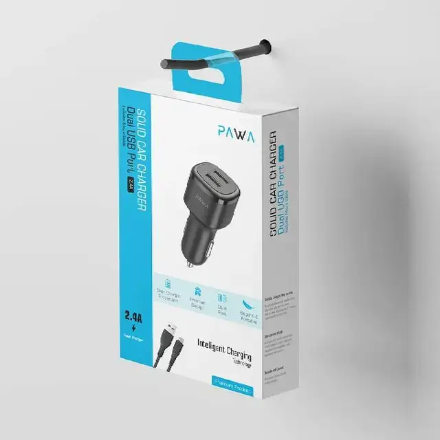 PAWA SOLID CAR CHARGER DUAL PORT TYPE C