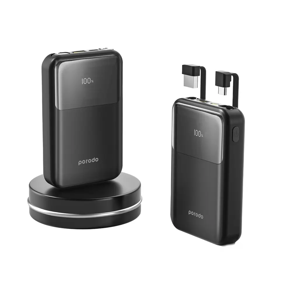 PORODO 10000MAH POWERBANK BUILT IN CABLE