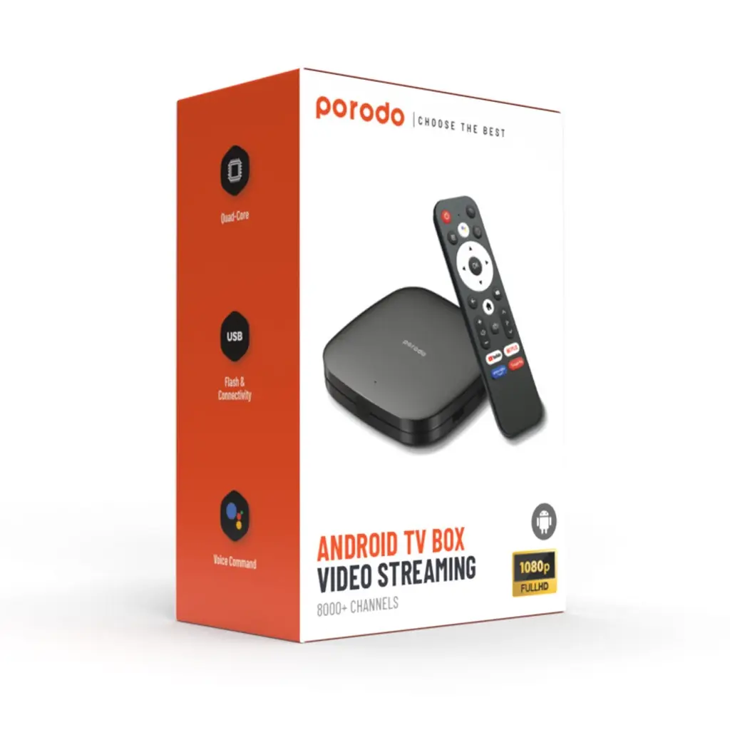 PORODO ANDRIOD TV BOX VIDEO STREAMING