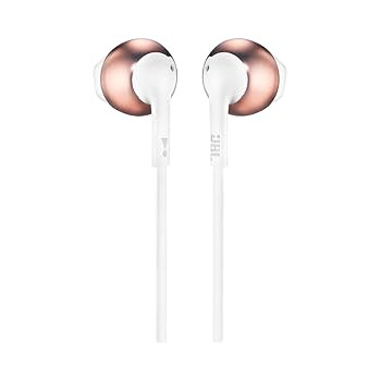 JBL T205 IN EAR HEADPHONES ROSE GOLD 3.5MM