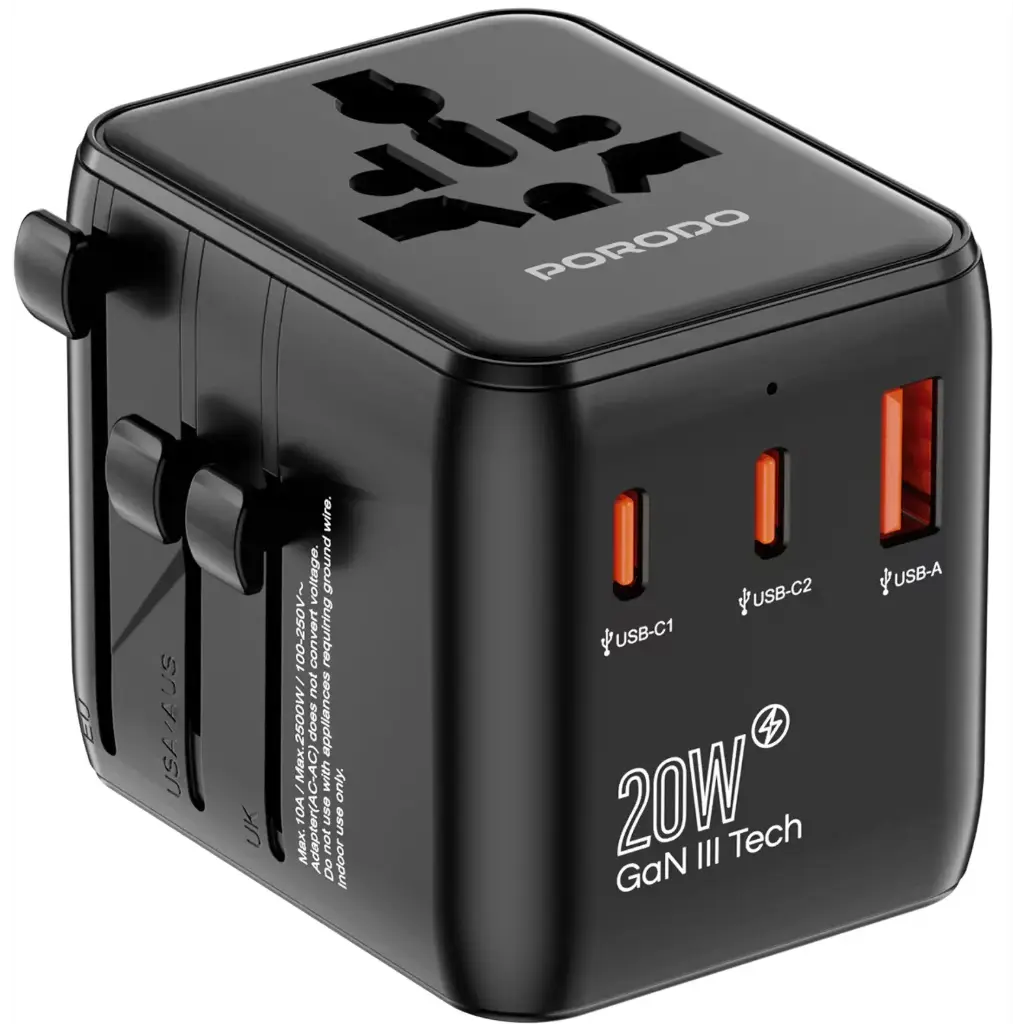 PORODO UNIVERSAL TRAVEL GANQIUCK CHARGER