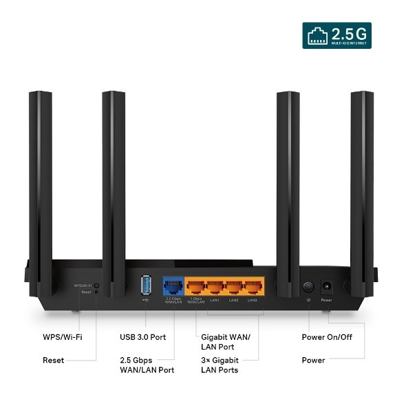 TP-LINK ARCHER AX55 PROAX3000 DUAL-BAND WI-FI 6 ROUTER