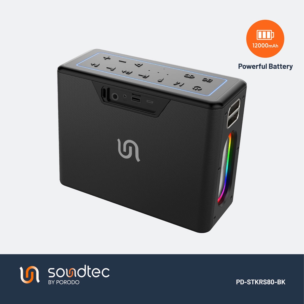 PORODO SOUNDTEC QUANTUM2.2CHANNEL PORTABLE SPEAKER