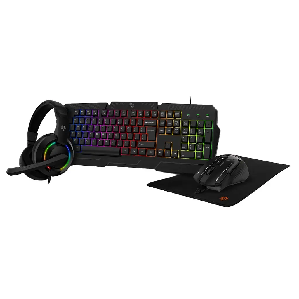 PORODO GAMING 4IN1 COMBO WITH KEYBOARD, HEAD PHONE, MOUSE AND MOUSE PAD